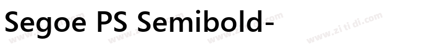 Segoe PS Semibold字体转换